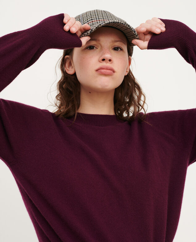 Round neck cashmere jumper 8854 18 wine