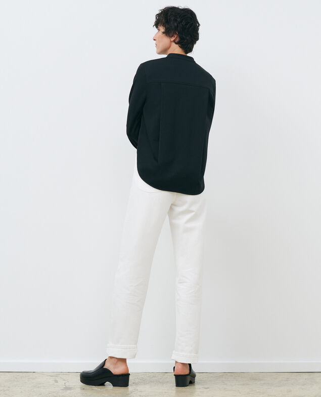 Mandarin collar shirt Black beauty