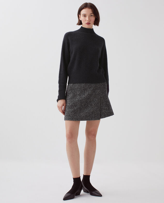 Cashmere polo neck jumper I080 moonless gray
