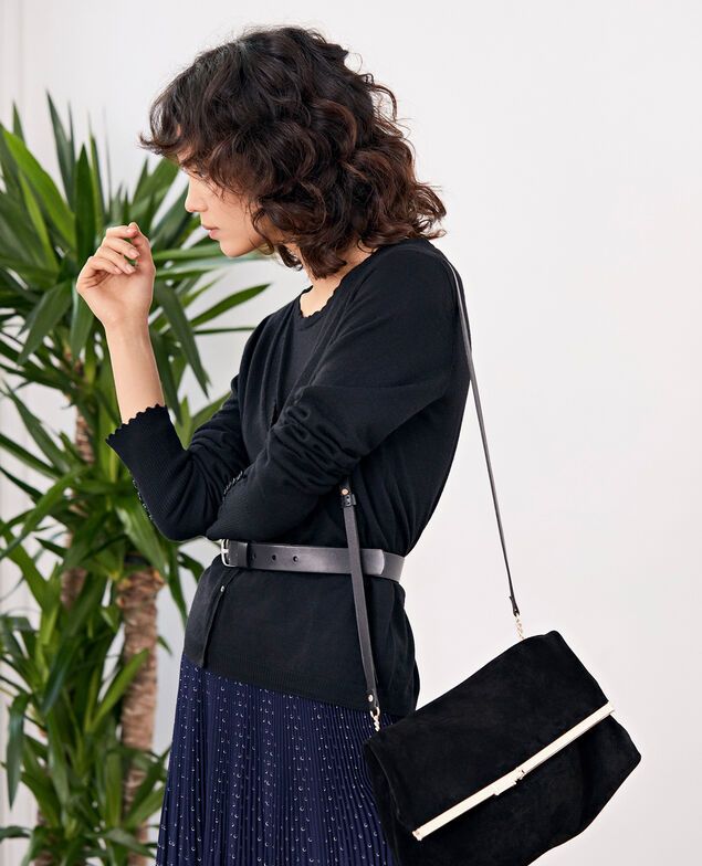 Pleated skirt with spots Ring dots marine