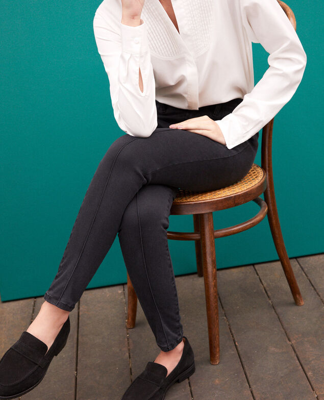 7/8 skinny cropped jeans Black