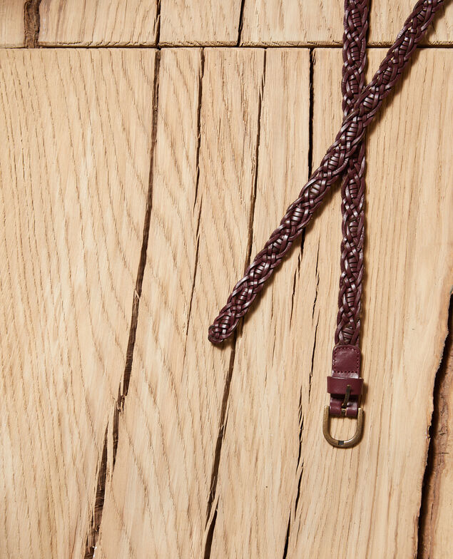 Braided leather belt Decadente chocolate