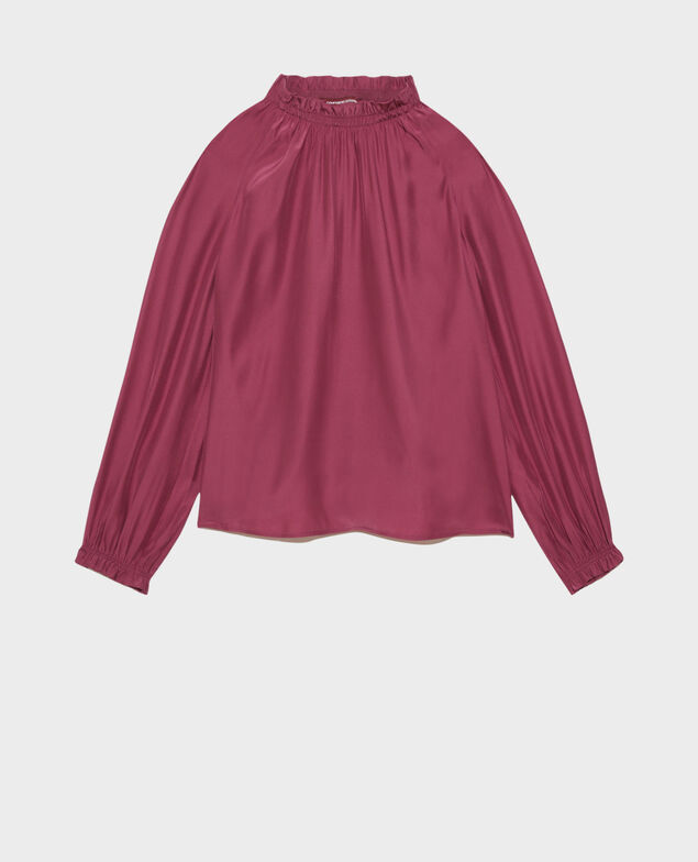 Silk blouse Damson