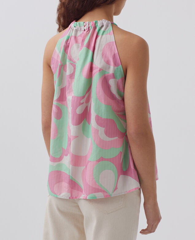Halter neck top H720 anemone pink