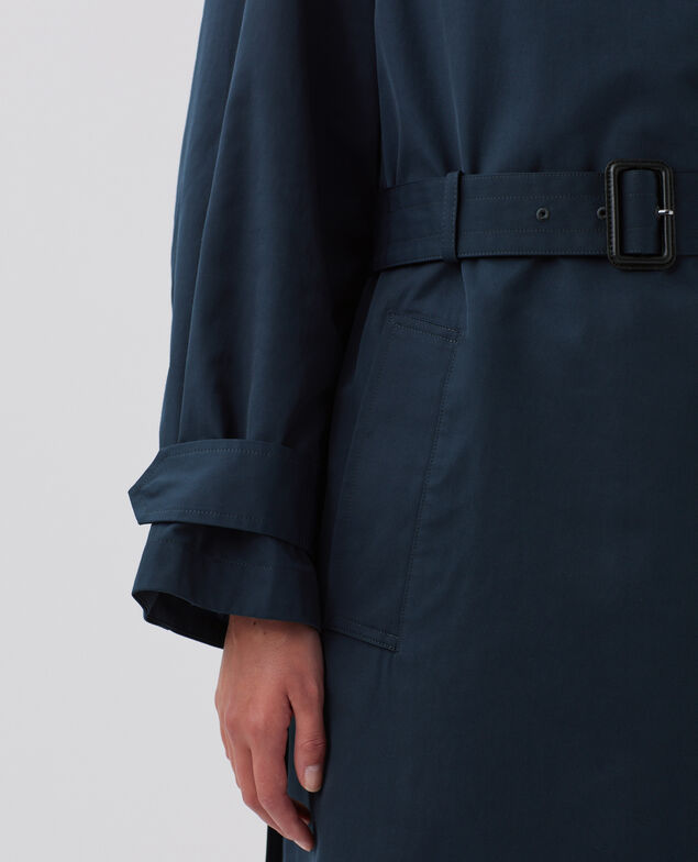 Oversize trench coat J690 blueberry