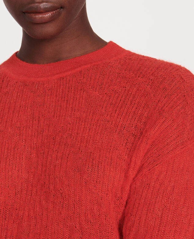 Baby alpaca jumper Fiery red