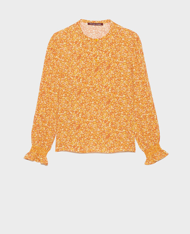 Floral print blouse Garden yellowflame
