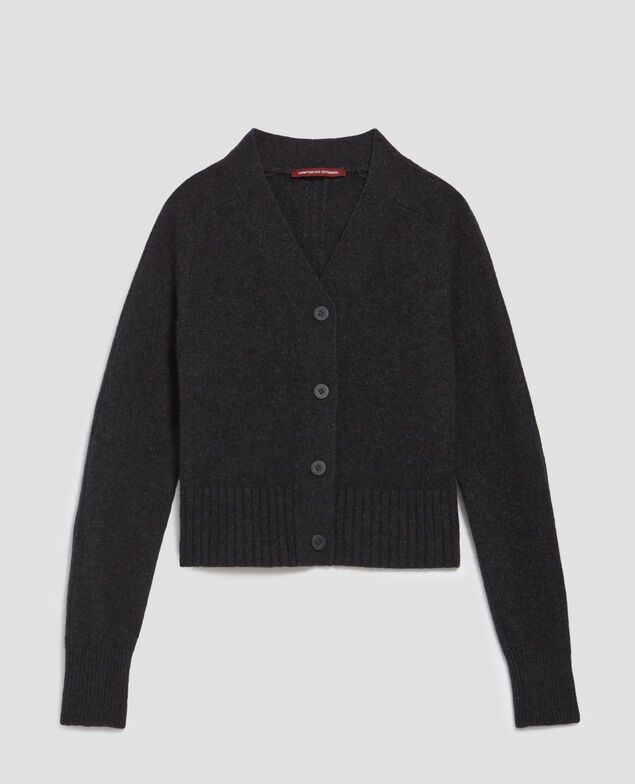 Cashmere cardigan I080 moonless gray