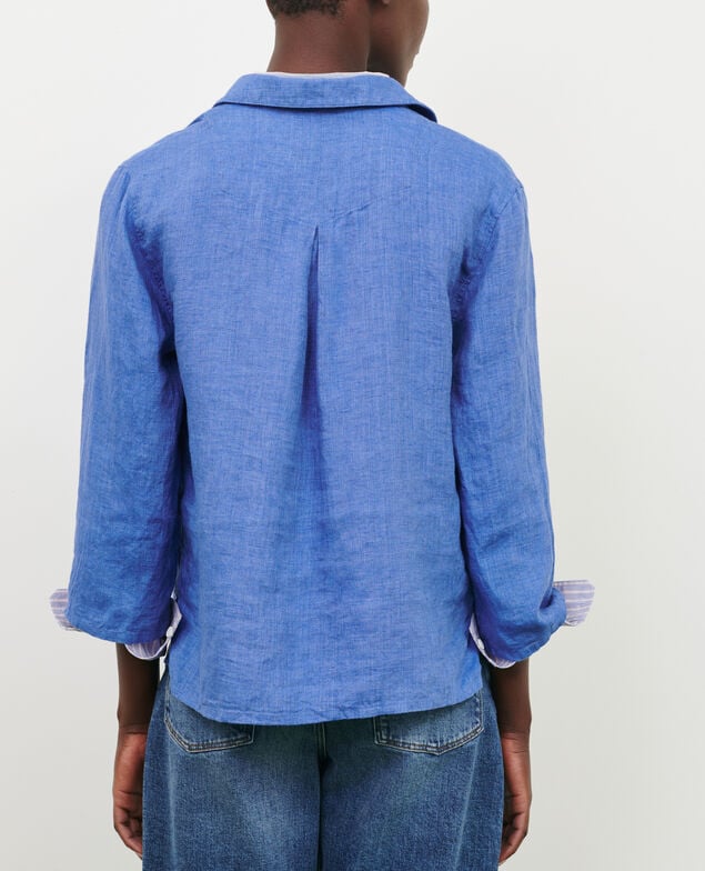 Linen blouse Indigo