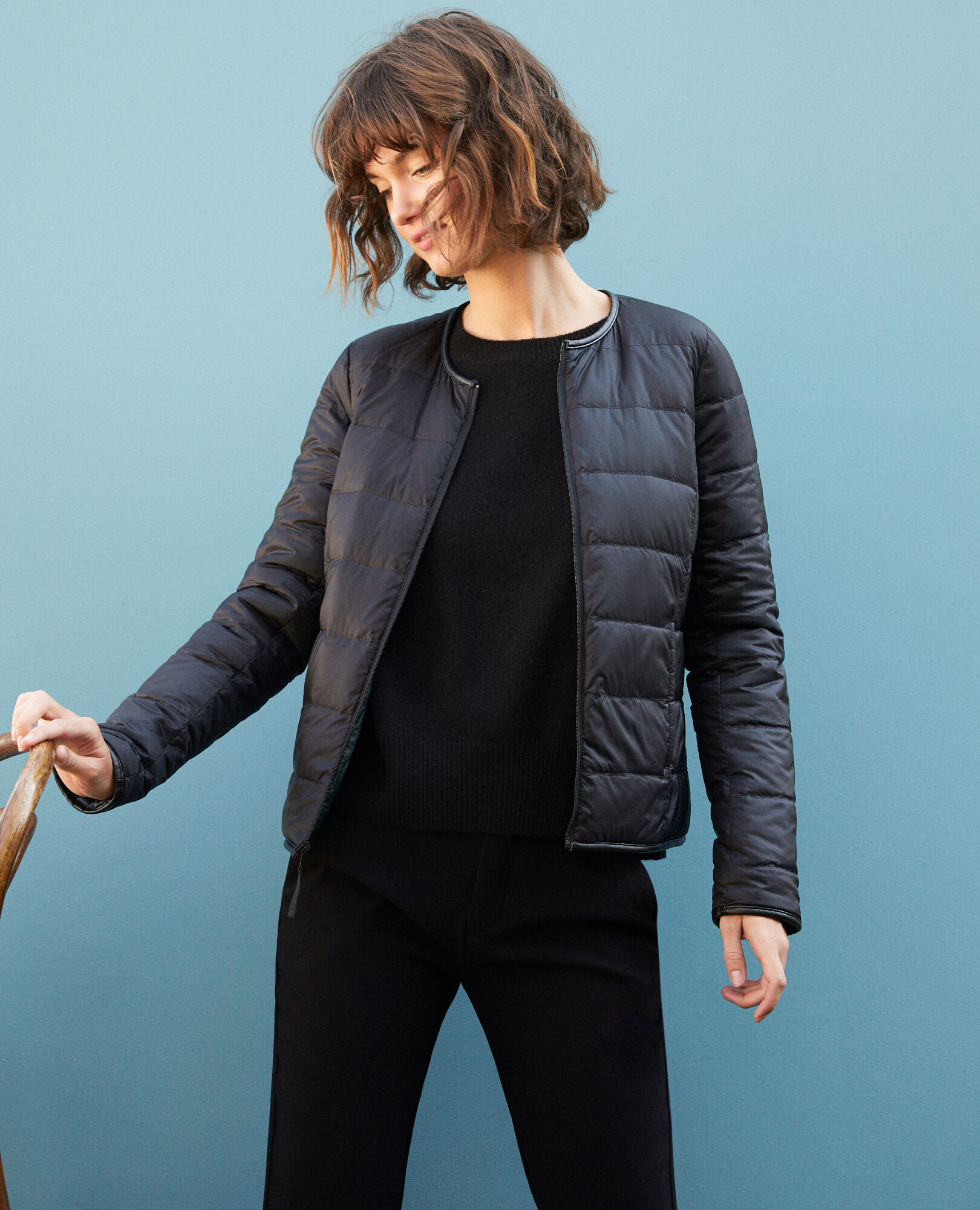 [COMPTOIR DES COTONNIERS] ダウンジャケット 38 Reversible padded jacket green - Comptoir des Cotonniers
