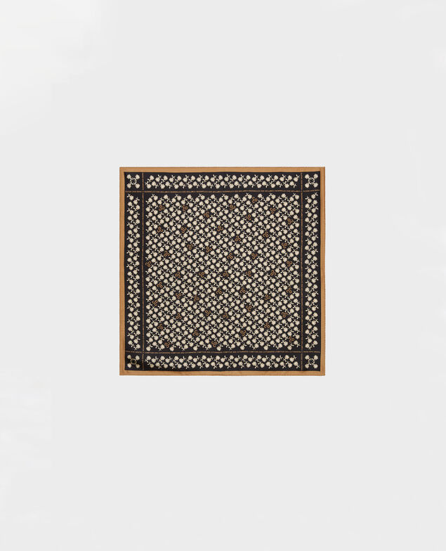 Square silk scarf Black beauty