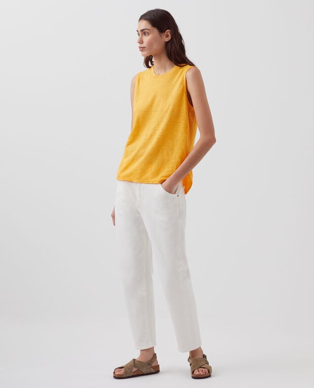 MARCELLE - Linen tank top H450 artisan's gold