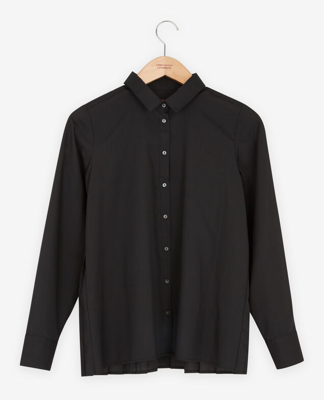 Shirt with pleated back Noir