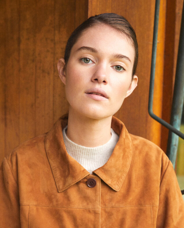 Suede jacket Yellow