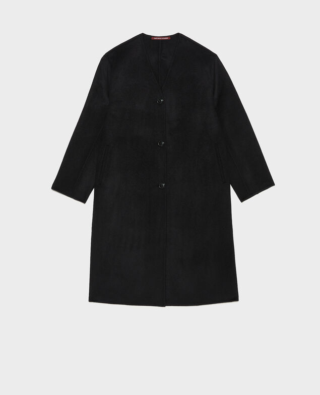 Double-sided wool coat Black beauty