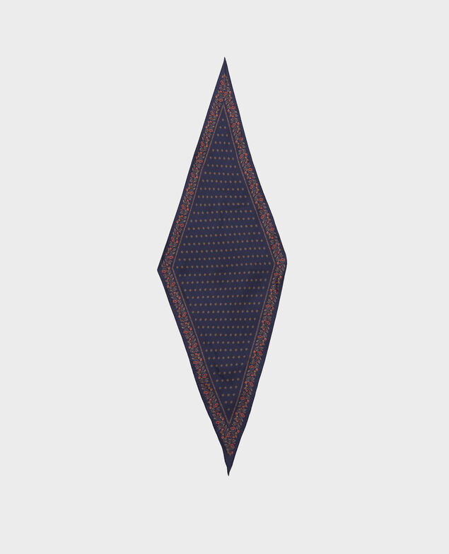 Diamond-shape silk foulard Night sky