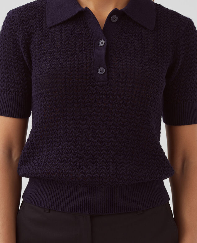 Short-sleeve polo jumper H694 baritone blue