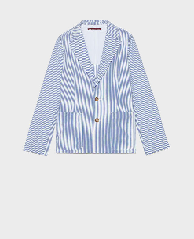 Cotton blazer Seersucker stripes