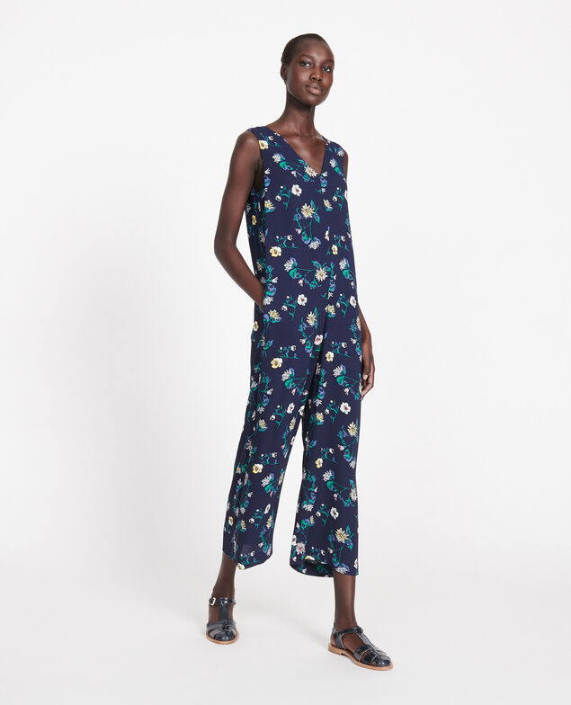 Viscose jumpsuit Herbier maritime maize