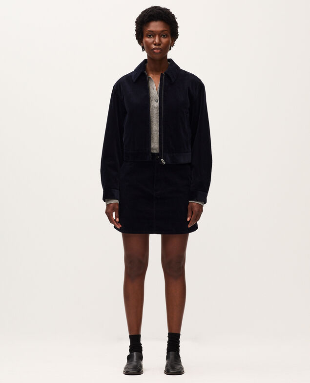 Corduroy mini skirt U690 navy
