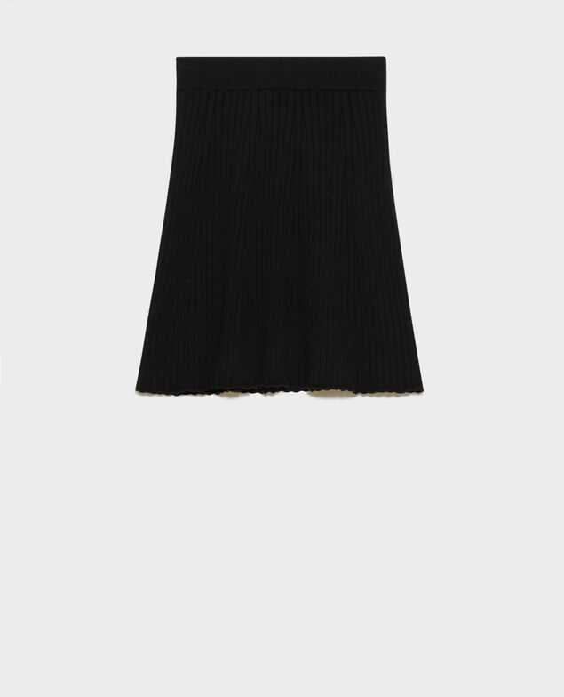 3D knit mini skirt Black beauty