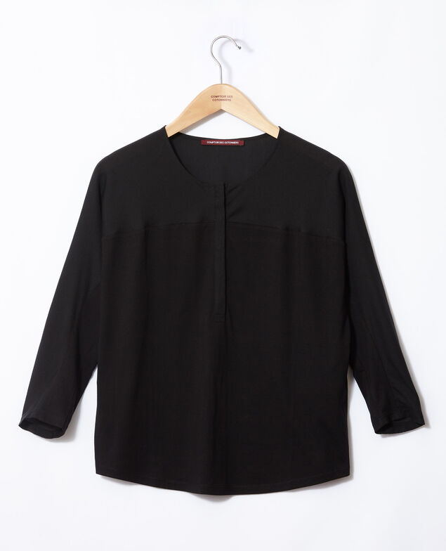 Fabric blend t-shirt Noir