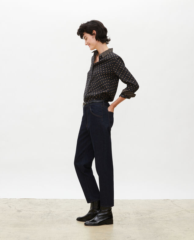 TOMBOY - Loose, mid-rise 5-pocket jeans Denim rinse