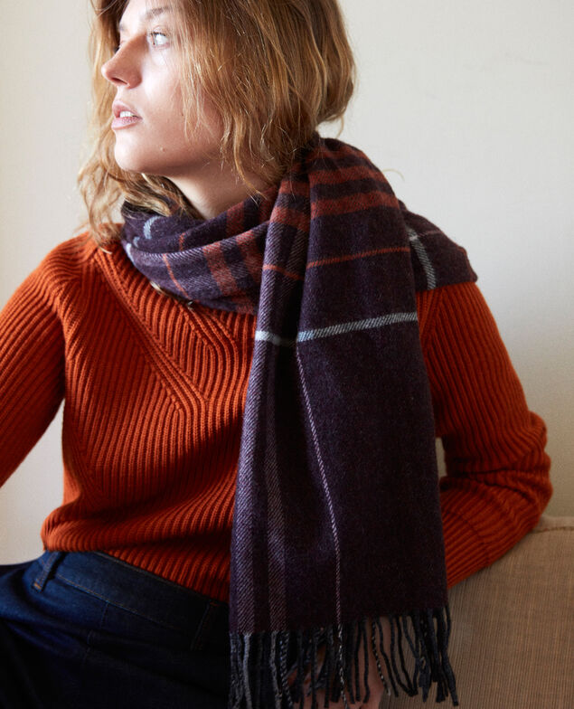 Tartan-print scarf Burgundy