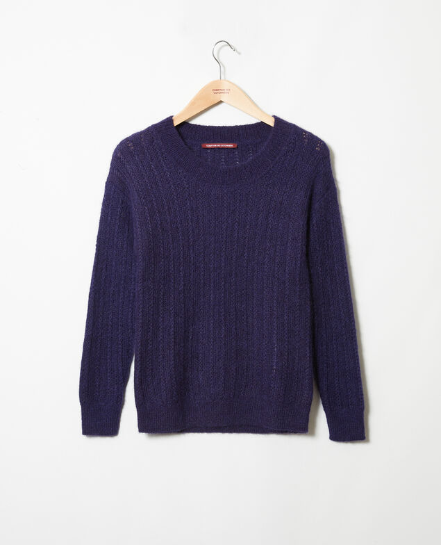 Novelty knit jumper Evening blue