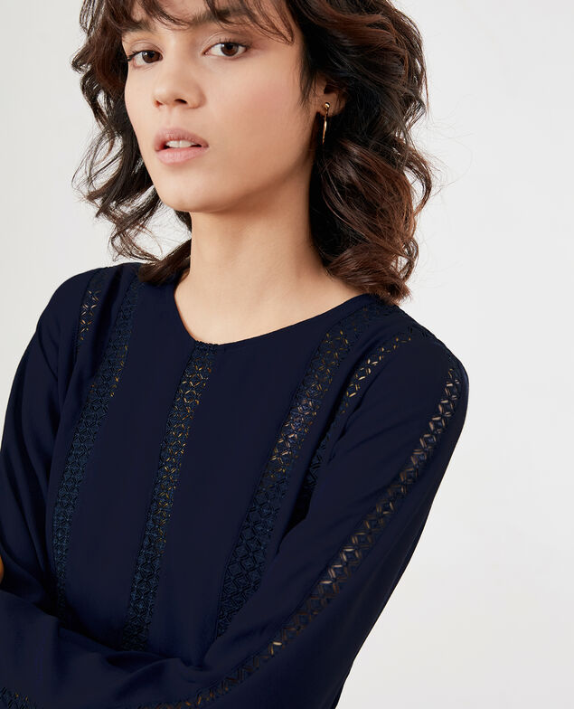 Dress with lace Marine