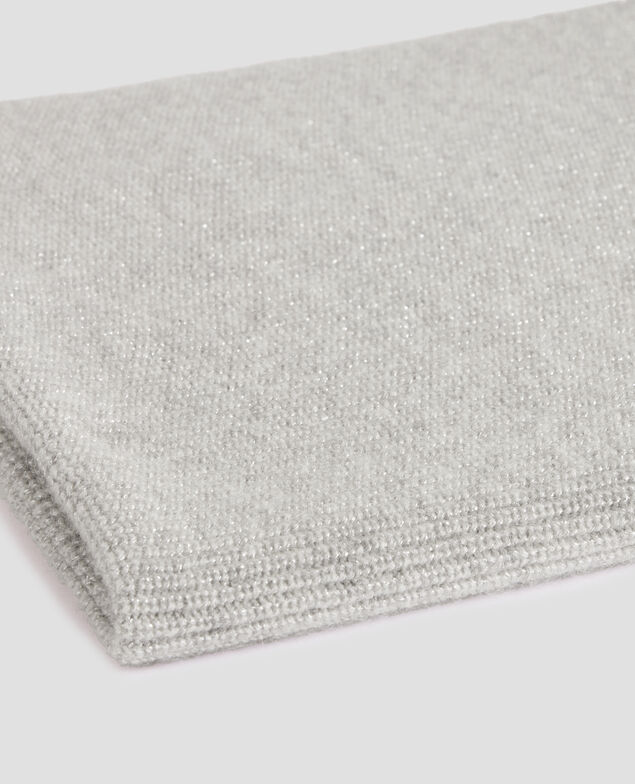 Cashmere blend snood I025 ashen gray lurex