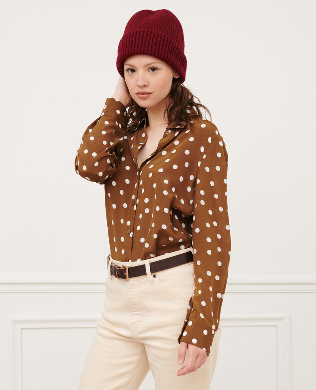 SIBYLLE - Silk shirt 8856 24 brown dots