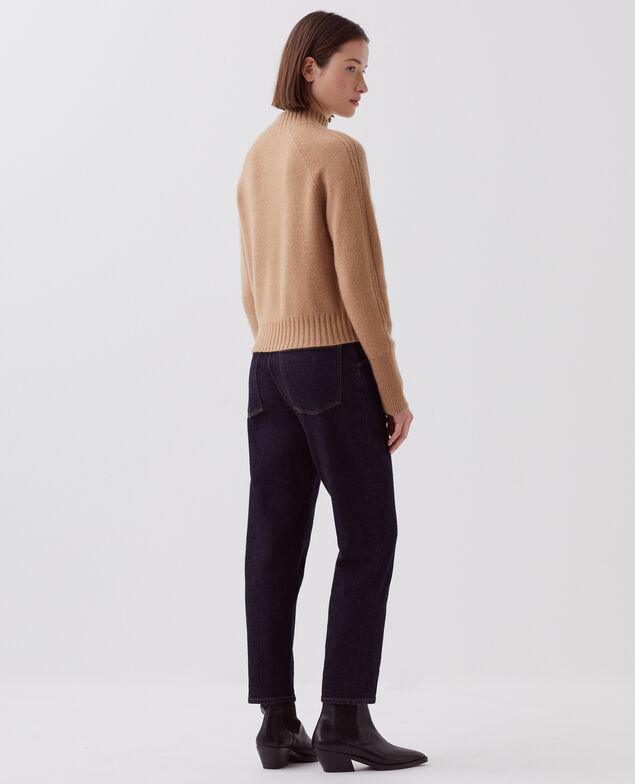 Cashmere polo neck jumper I321 camel