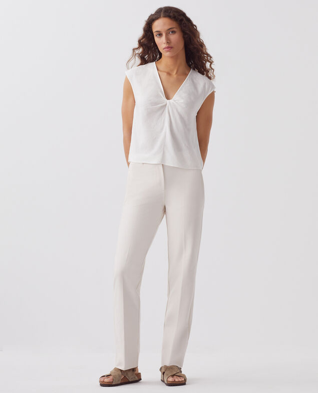 COLETTE - Slim fit straight trousers J100 pastel pink