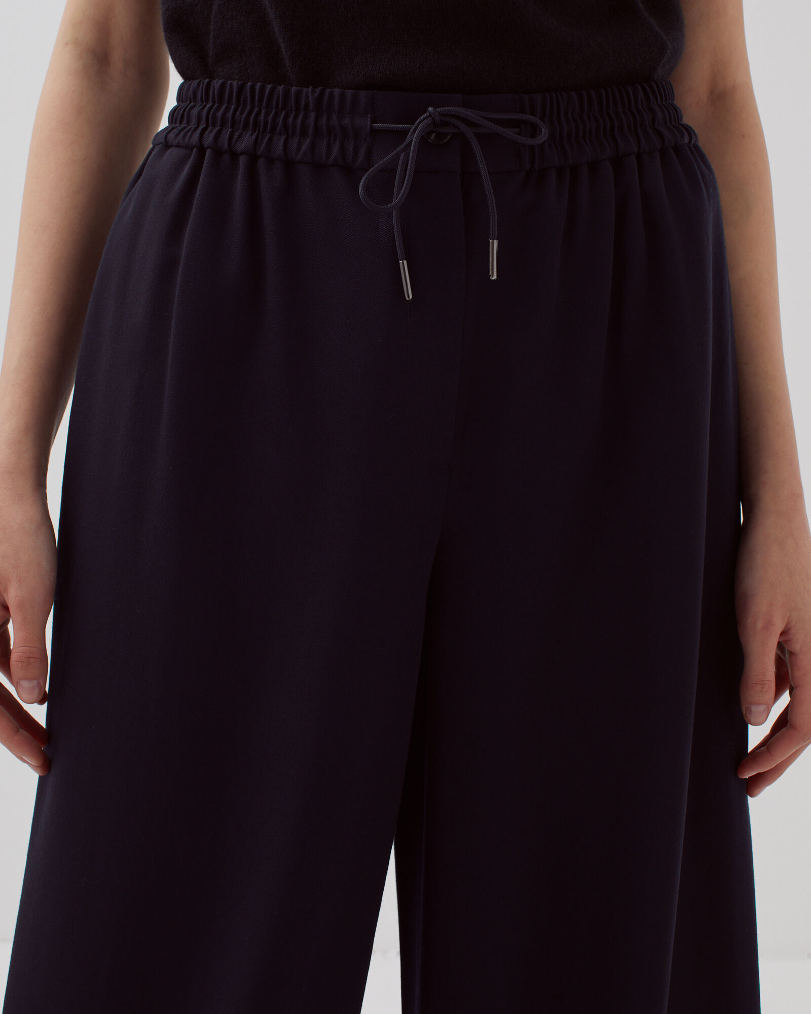 パンツ Istante wool wide pleated trouser Wholesale Women Casual Autumn Winter Solid Color Pleated