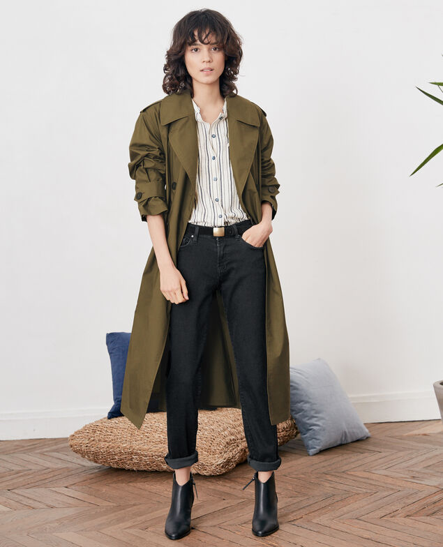 Loose fit Trench coat Dark kaki