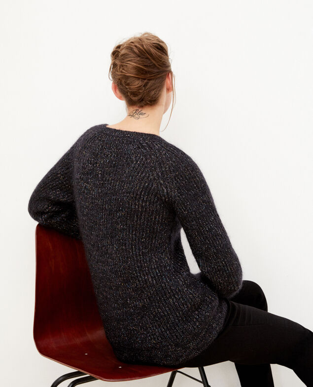 Jumper with mohair and lurex Black