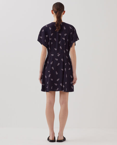 Floaty mini dress J693 ma paisley navy