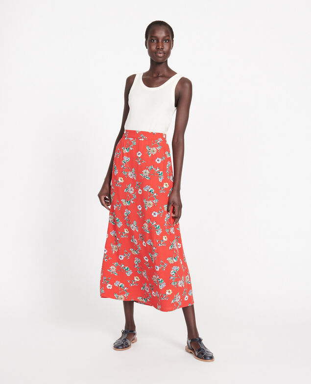 High-waist skirt Herbier fiery red haze