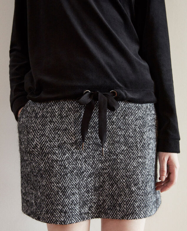 Velvet sweater Black