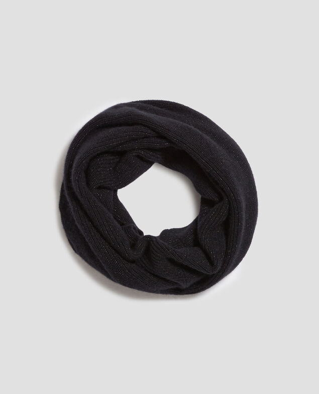 Cashmere blend snood H099 black lurex