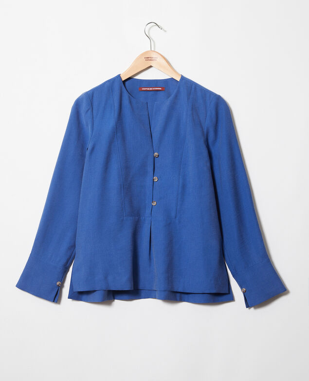 Henley blouse Imperial blue