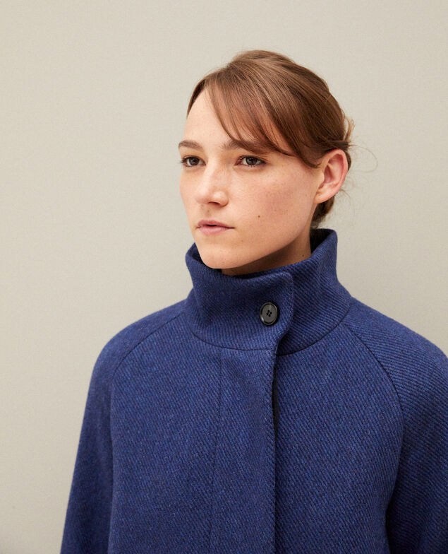 Coat with stand-up collar Peacoat