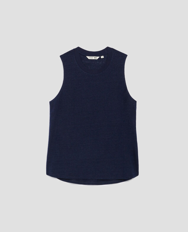 MARCELLE - Linen tank top H695 night sky