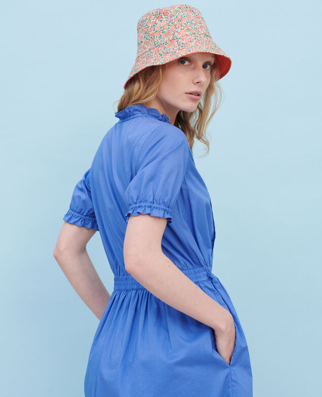 Short-sleeve cotton dress 62 blue