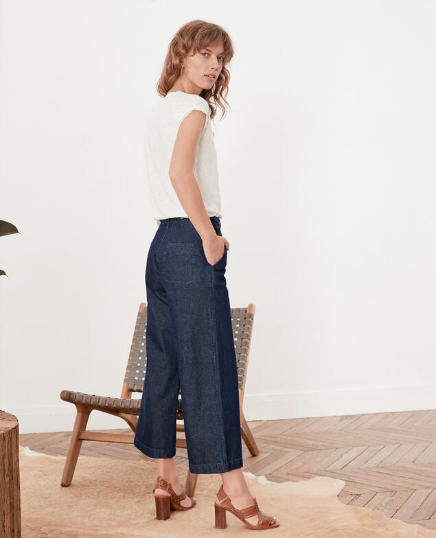 Wide cropped jeans Indigo
