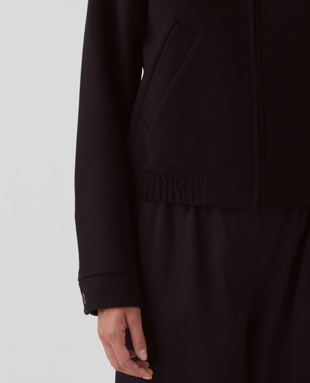 Double-sided wool blend jacket A091 black