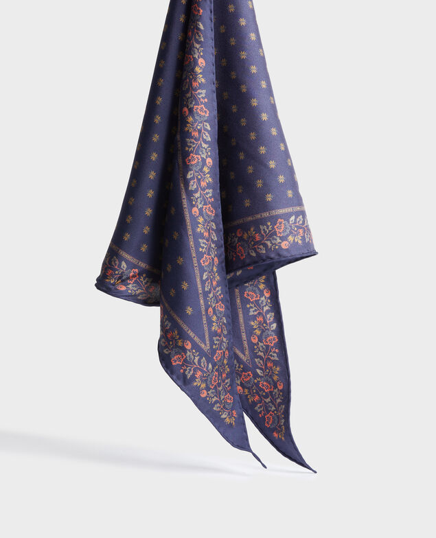 Diamond-shape silk foulard Night sky