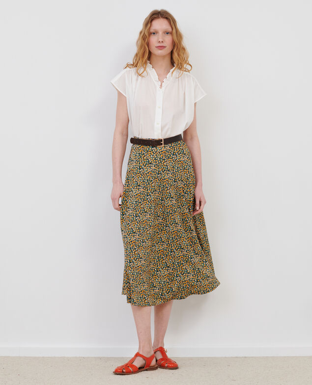 Printed maxi skirt 8005c 116 print orange