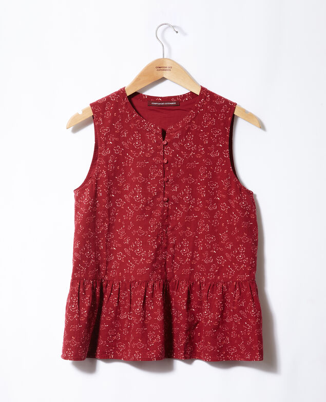 Sleeveless blouse Red